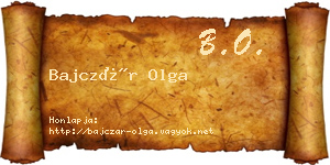 Bajczár Olga névjegykártya
